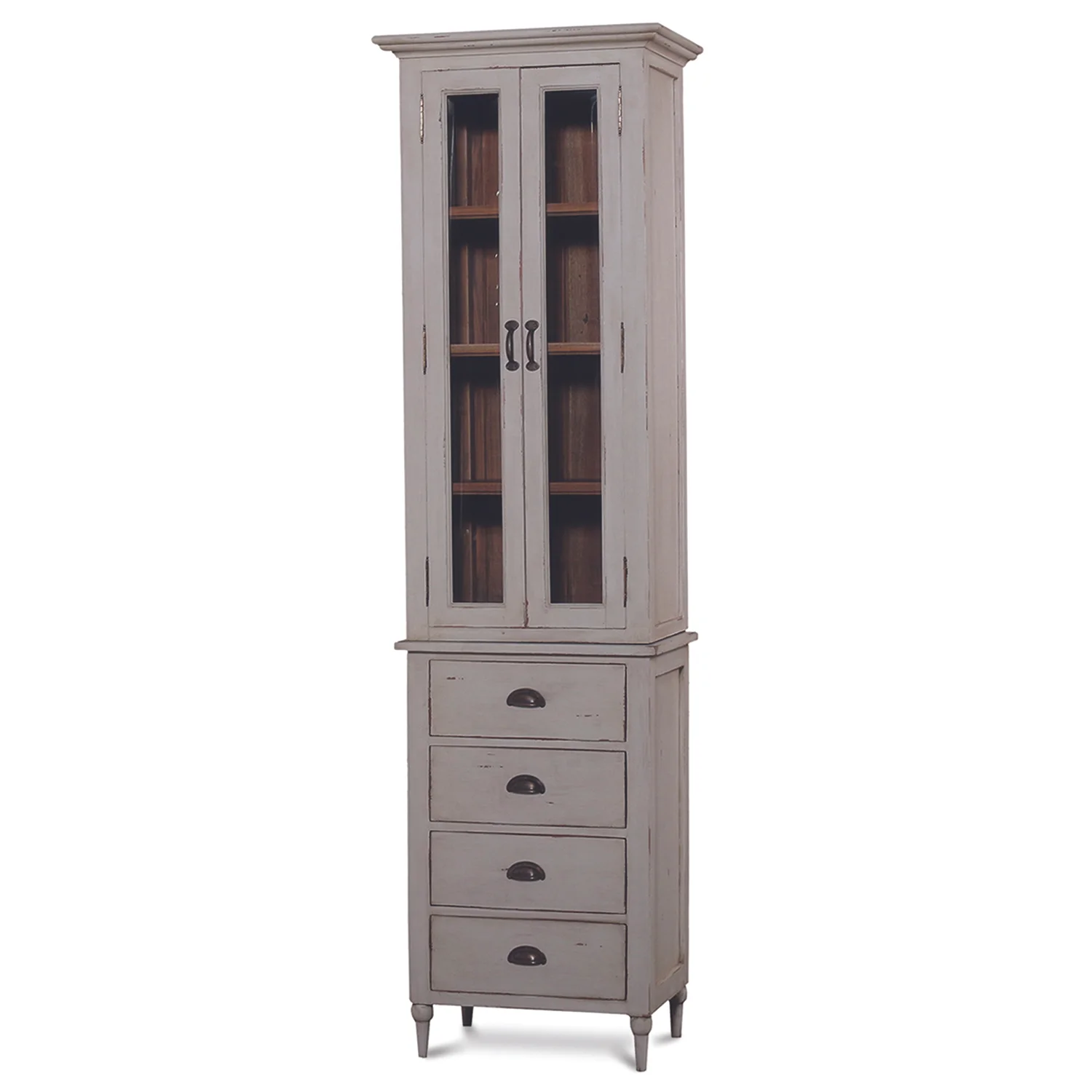 26208 Jefferson Tall Bath Cabinet Red Tree - Bramble Furniture